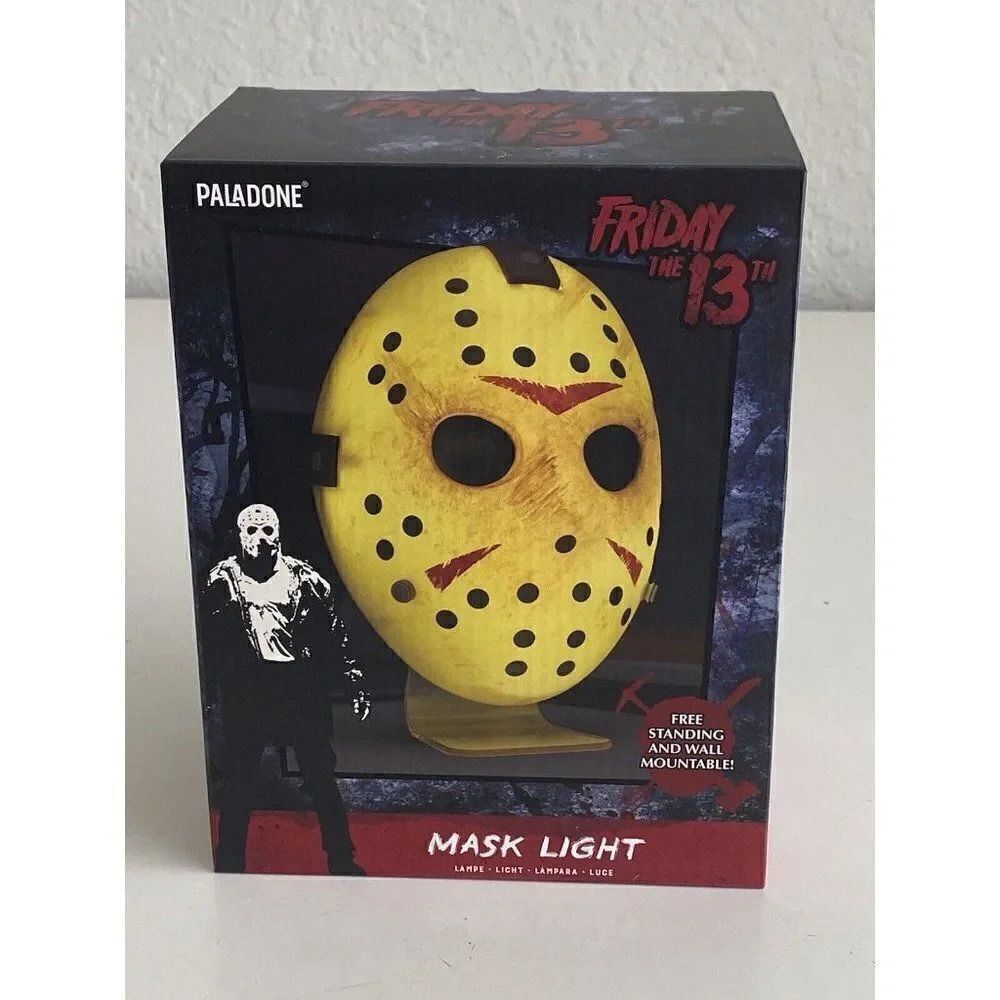 Friday the 13th Jason Voorhees‎ Mask LIGHT Lamp Paladone Free Standing/Mounted - Picture 7 of 8